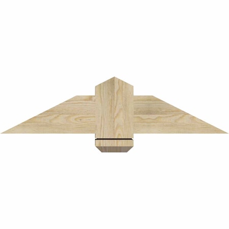 Eugene Rough Sawn Timber Gable Bracket, Douglas Fir, 36W X 9H X 4D X 6F, 6/12 Pitch